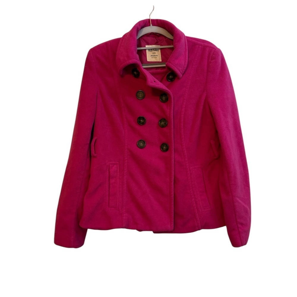 Old Navy Women's Fuchsia Pea Coat
